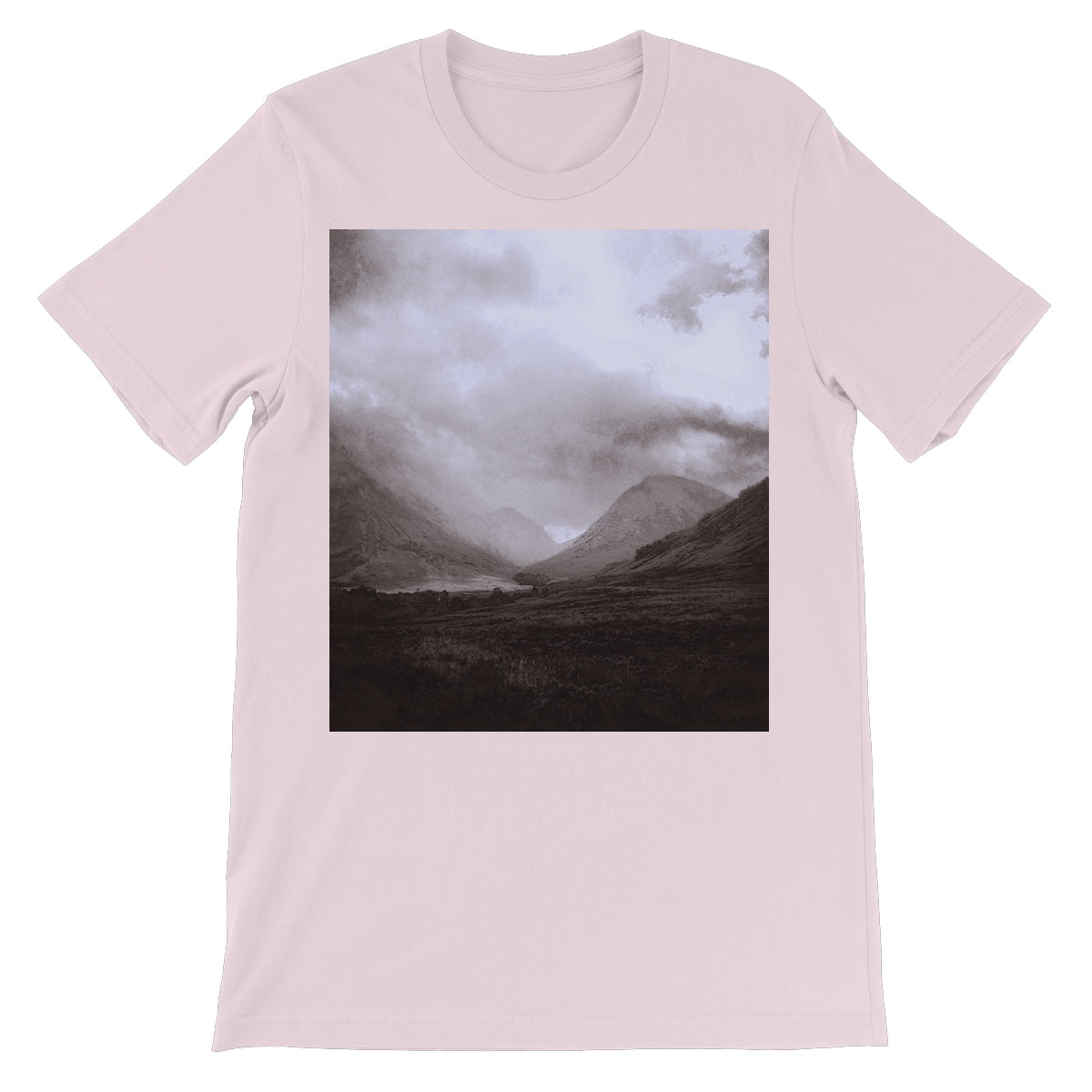Glencoe Mist Unisex Short Sleeve T-Shirt | Scottish Art Gifts