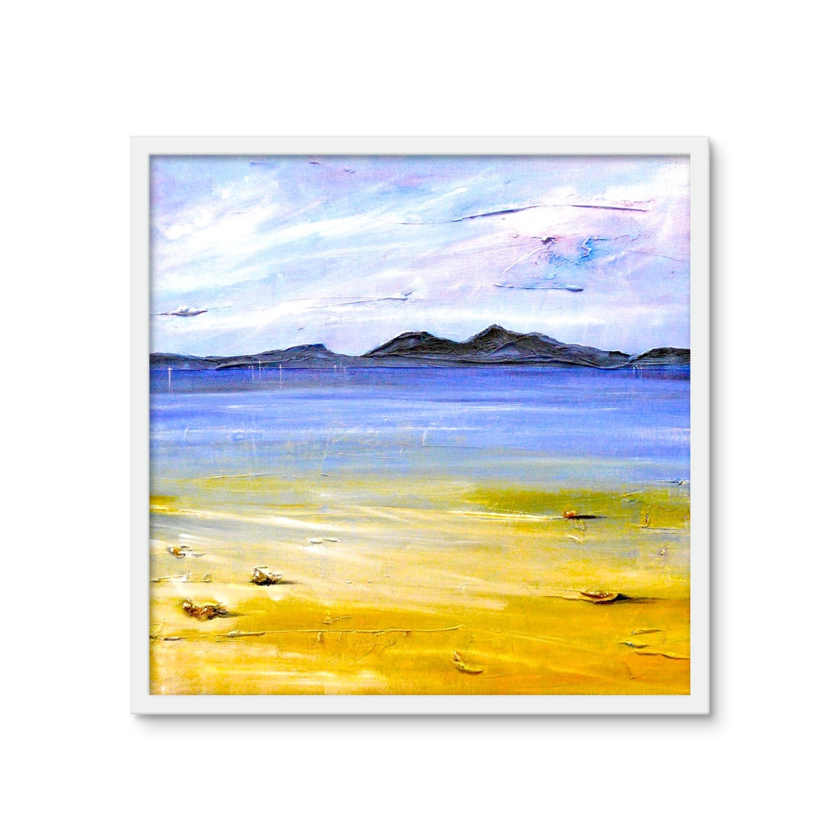 Camusdarach Beach Arisaig Framed Art Tile | Scottish Art Gifts