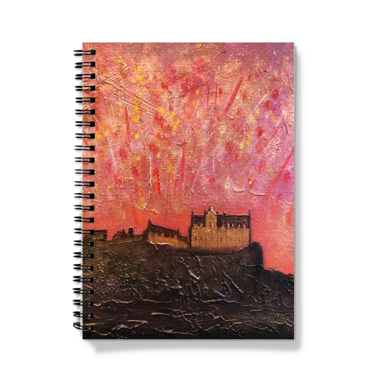 Edinburgh Castle Fireworks Notebook | Scottish Art Gifts