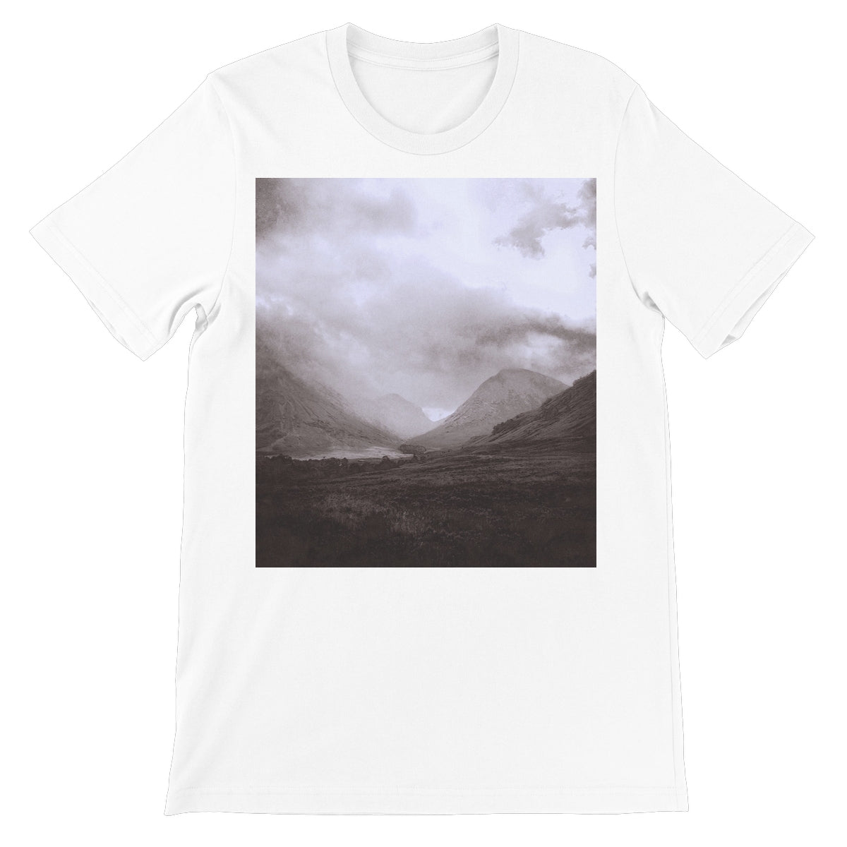 Glencoe Mist Unisex Short Sleeve T-Shirt | Scottish Art Gifts