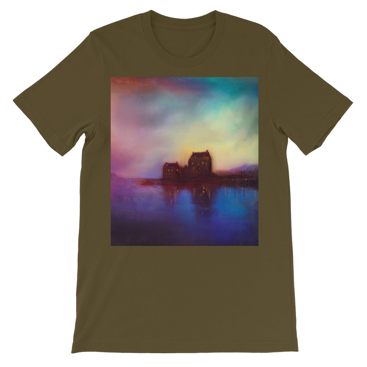 Eilean Donan Castle Sunset Unisex Short Sleeve T-Shirt | Scottish Art Gifts
