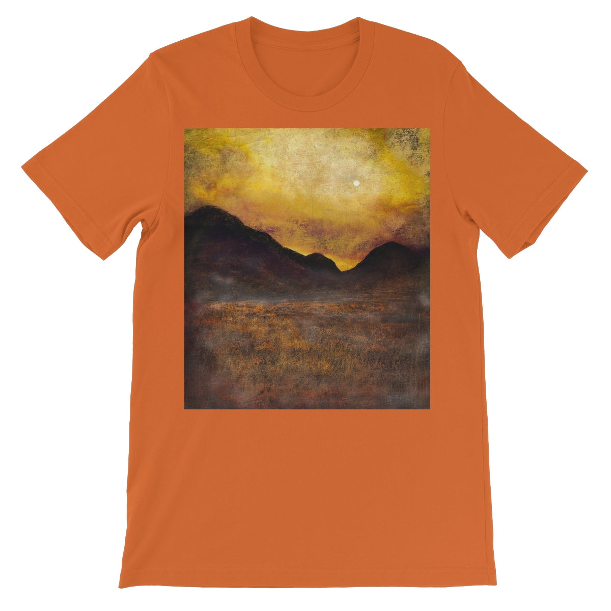 Glencoe Moonlight Unisex Short Sleeve T-Shirt | Scottish Art Gifts