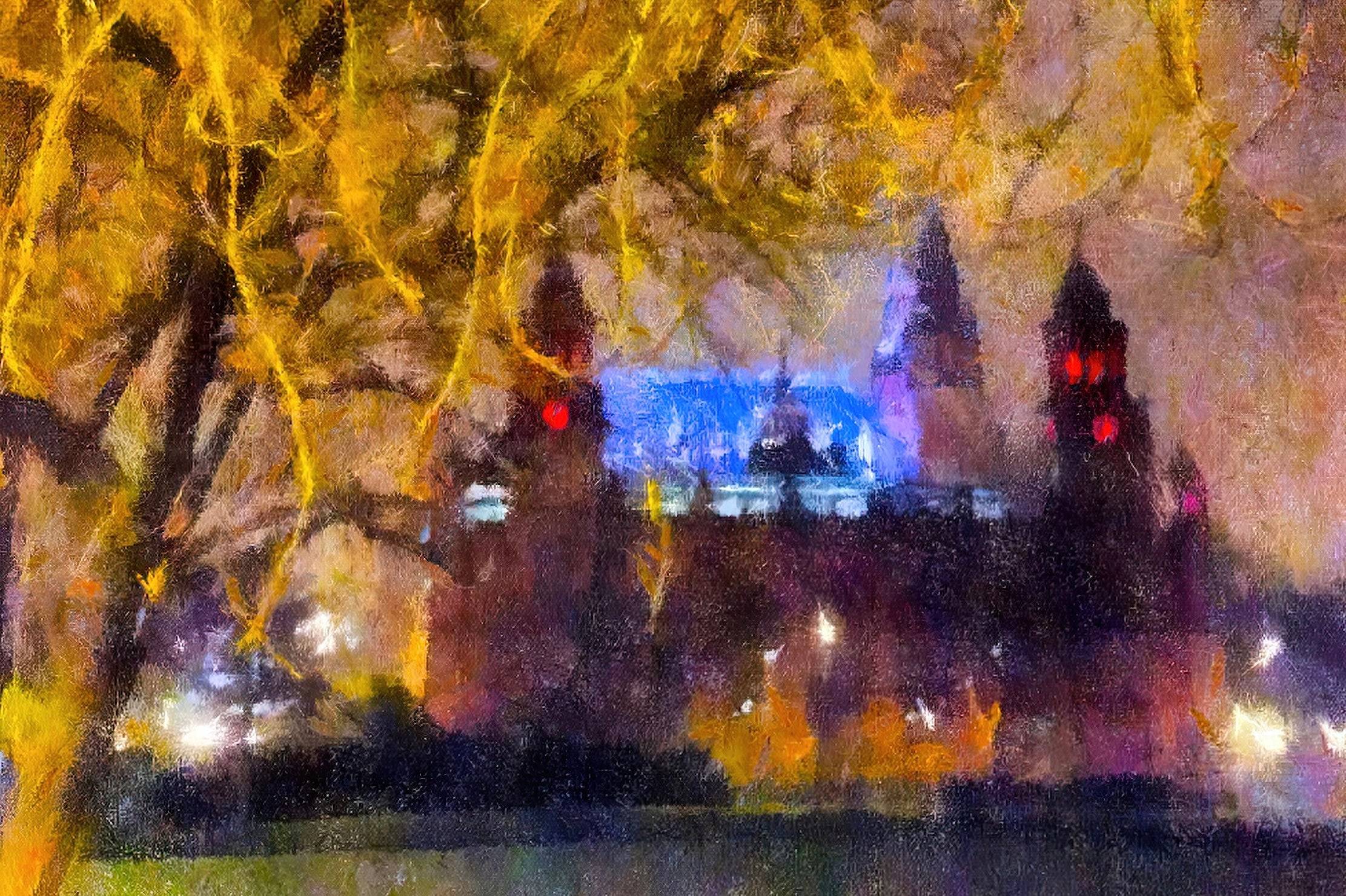 Kelvingrove Nights Statement Interior Wall Art Canvas