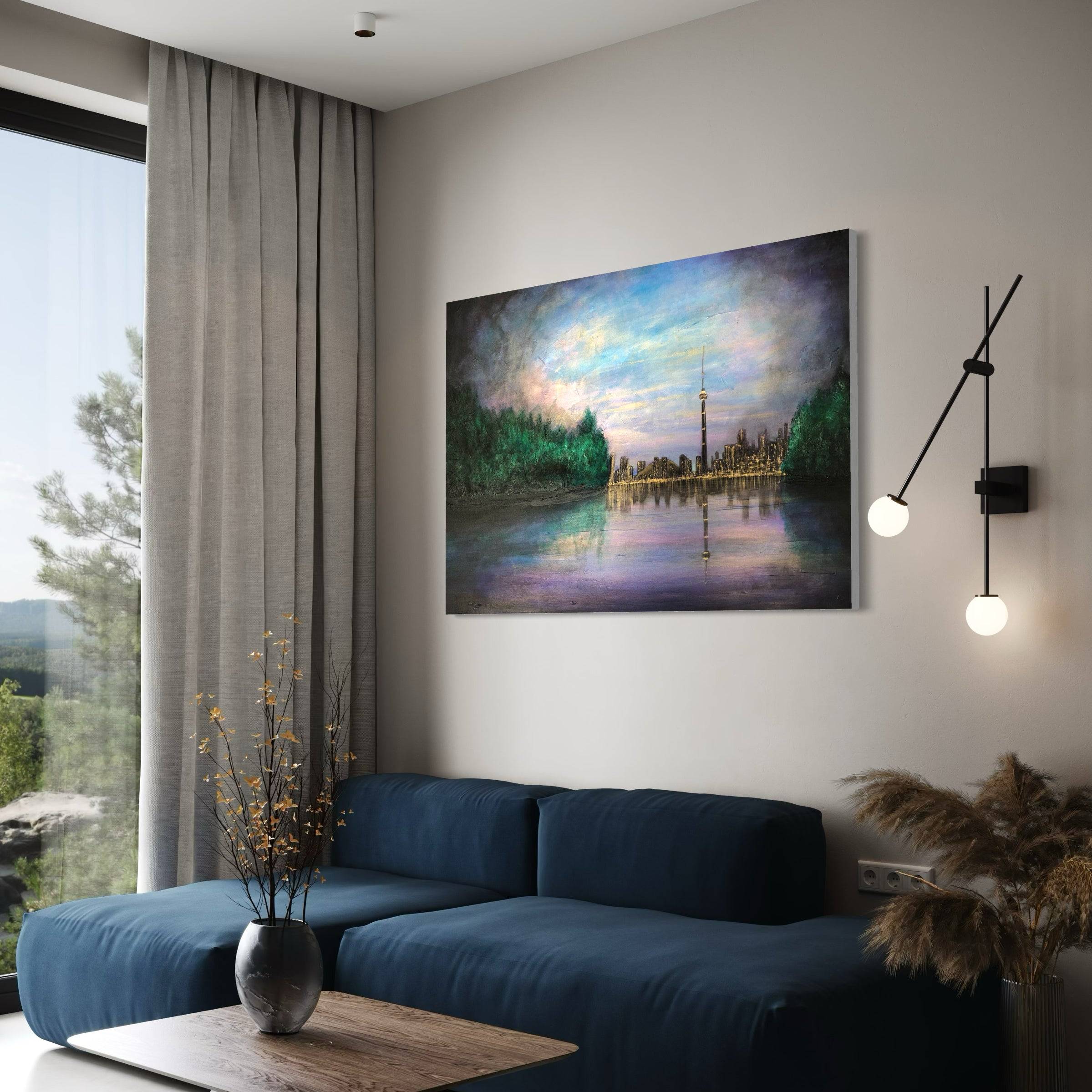 Toronto Last Light Statement Interior Wall Art Canvas