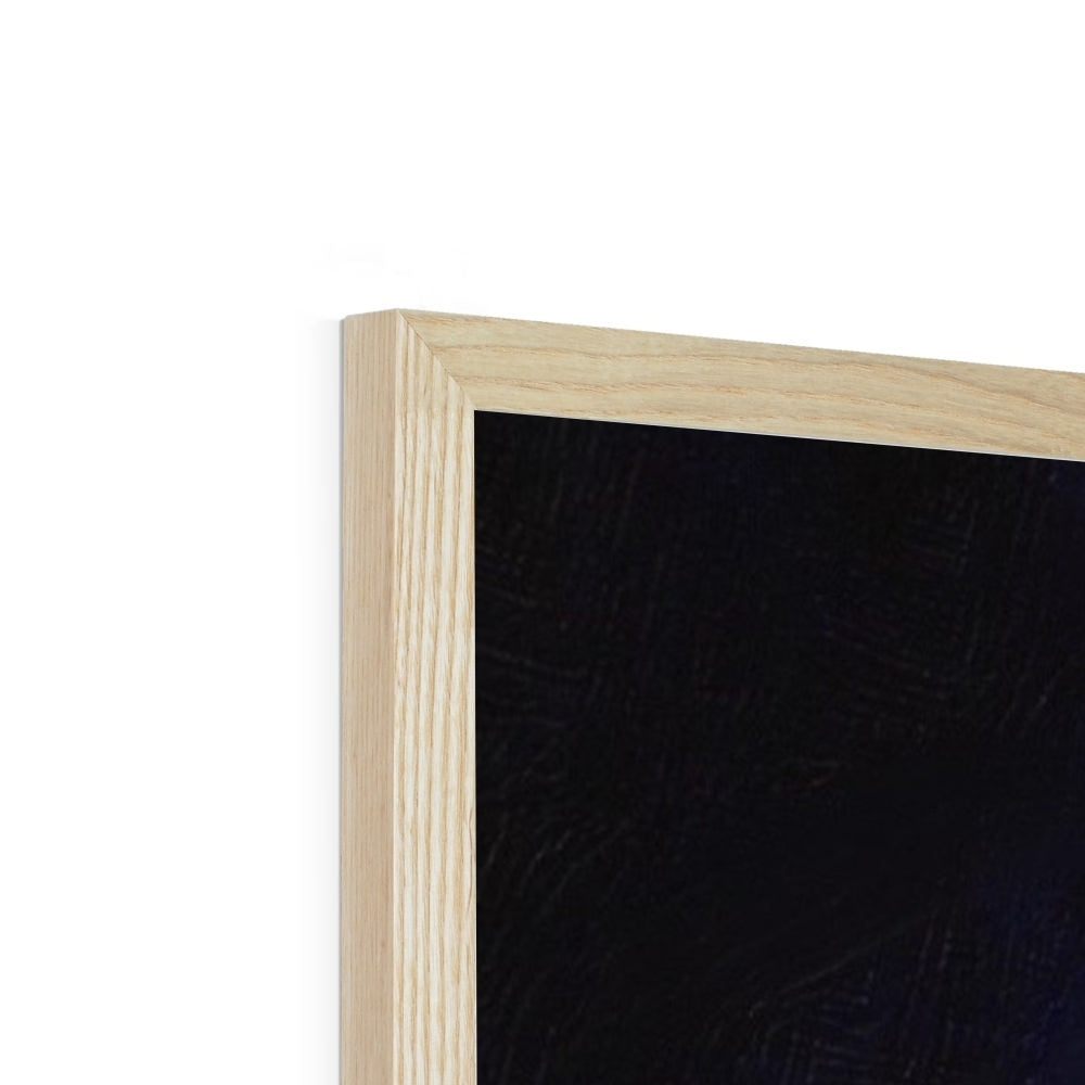 A Moonlit Highland Wood Framed Print