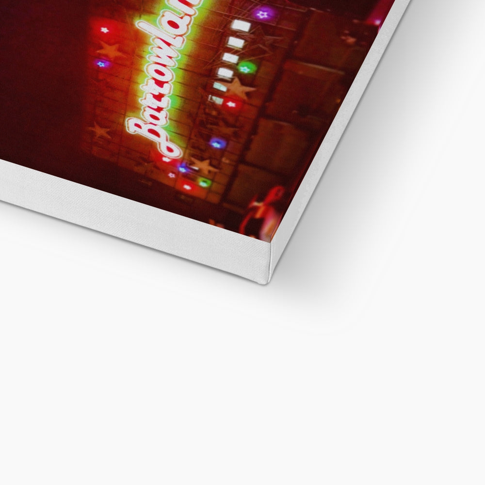 A Neon Glasgow Barrowlands Eco Art Canvas Print | Scottish Art Gifts