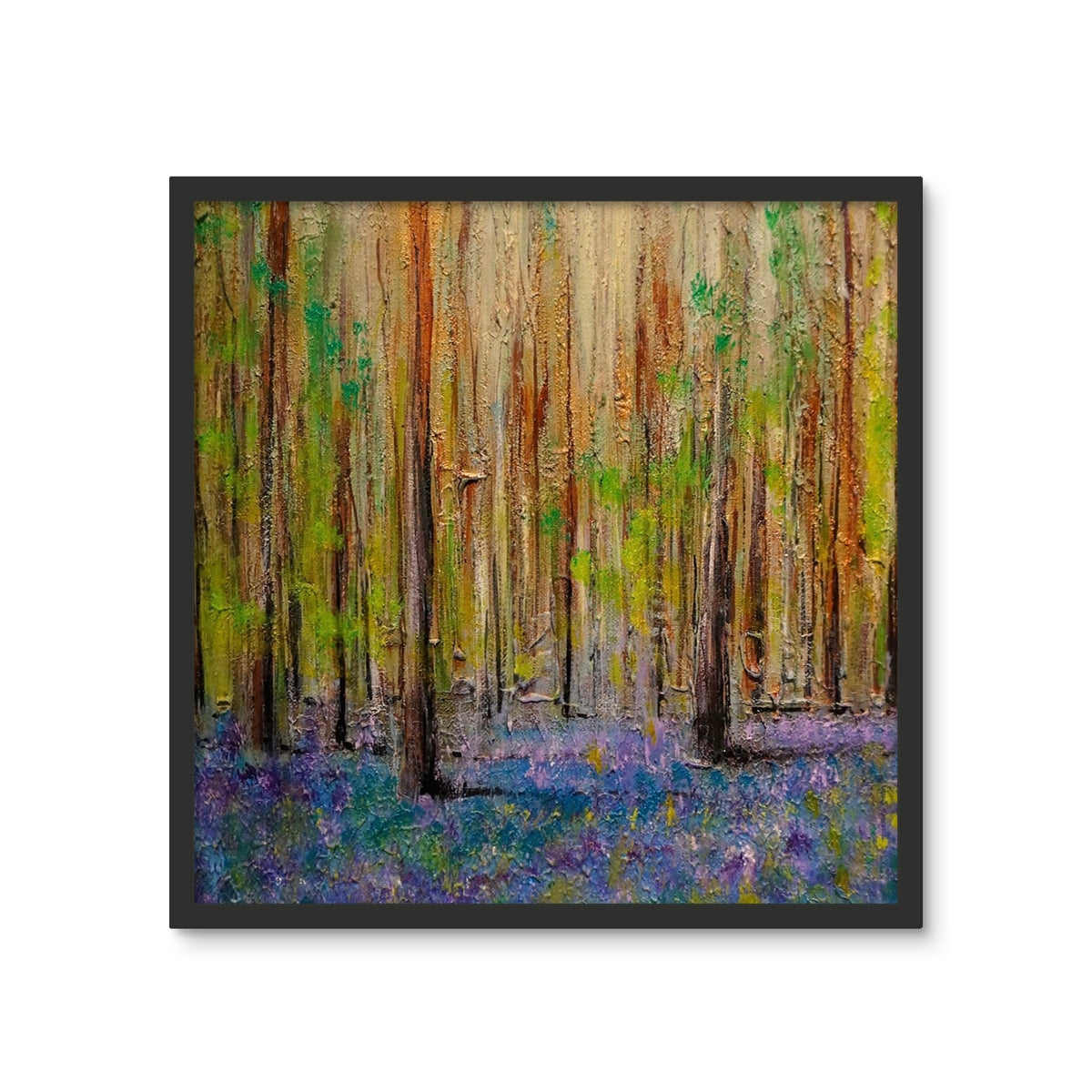 Highland Bluebells Framed Art Tile | Scottish Art Gifts