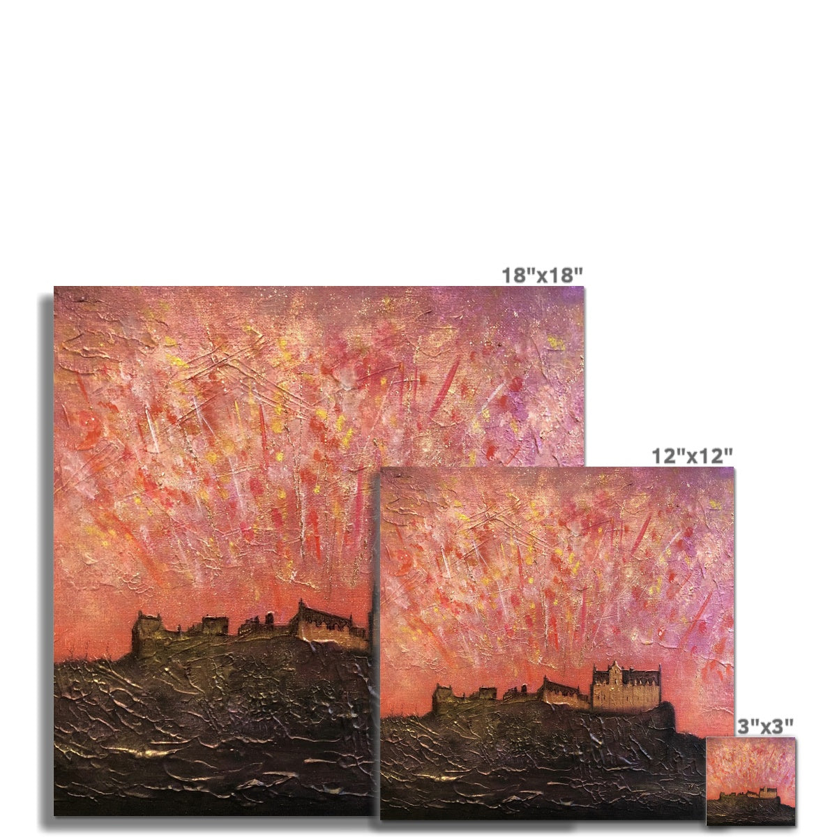 Edinburgh Castle Fireworks C-Type Print | Scottish Art Gifts