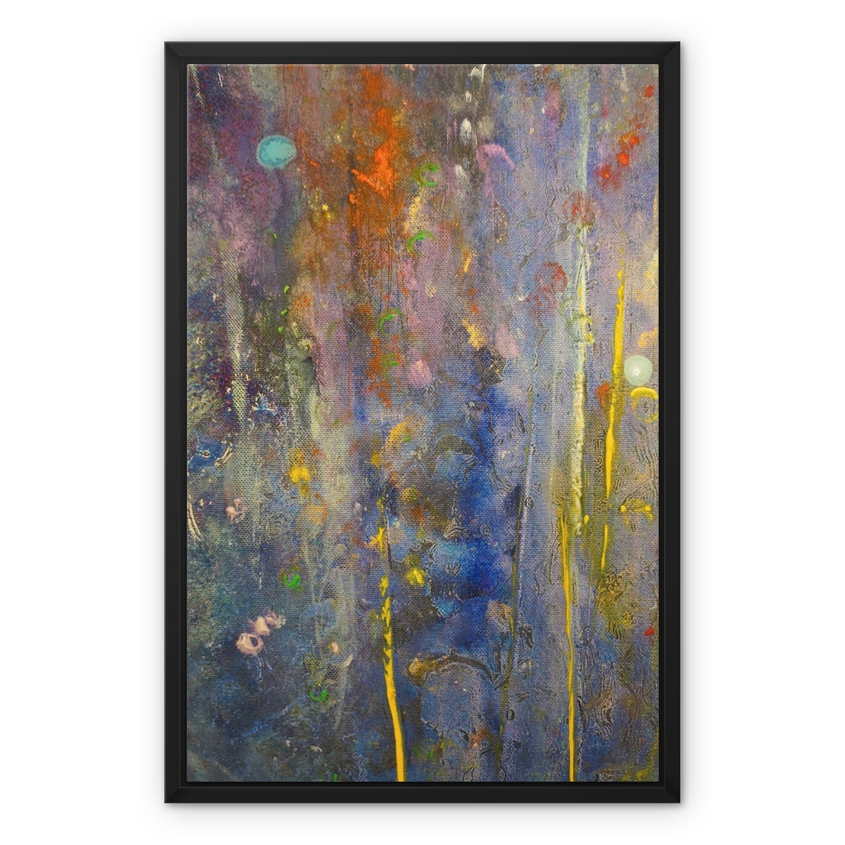Abstract Paintings - ' Cairngorms Waterfall ' Framed Canvas