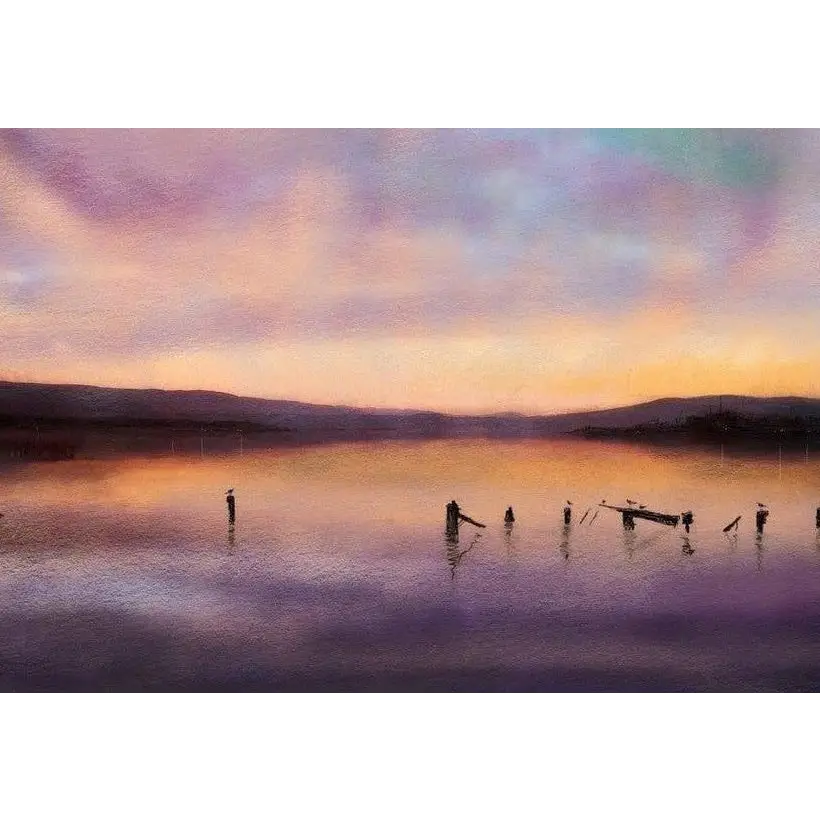 Admiralty Jetty Dusk - Scottish Art Prints - River Clyde Gallery Scotland