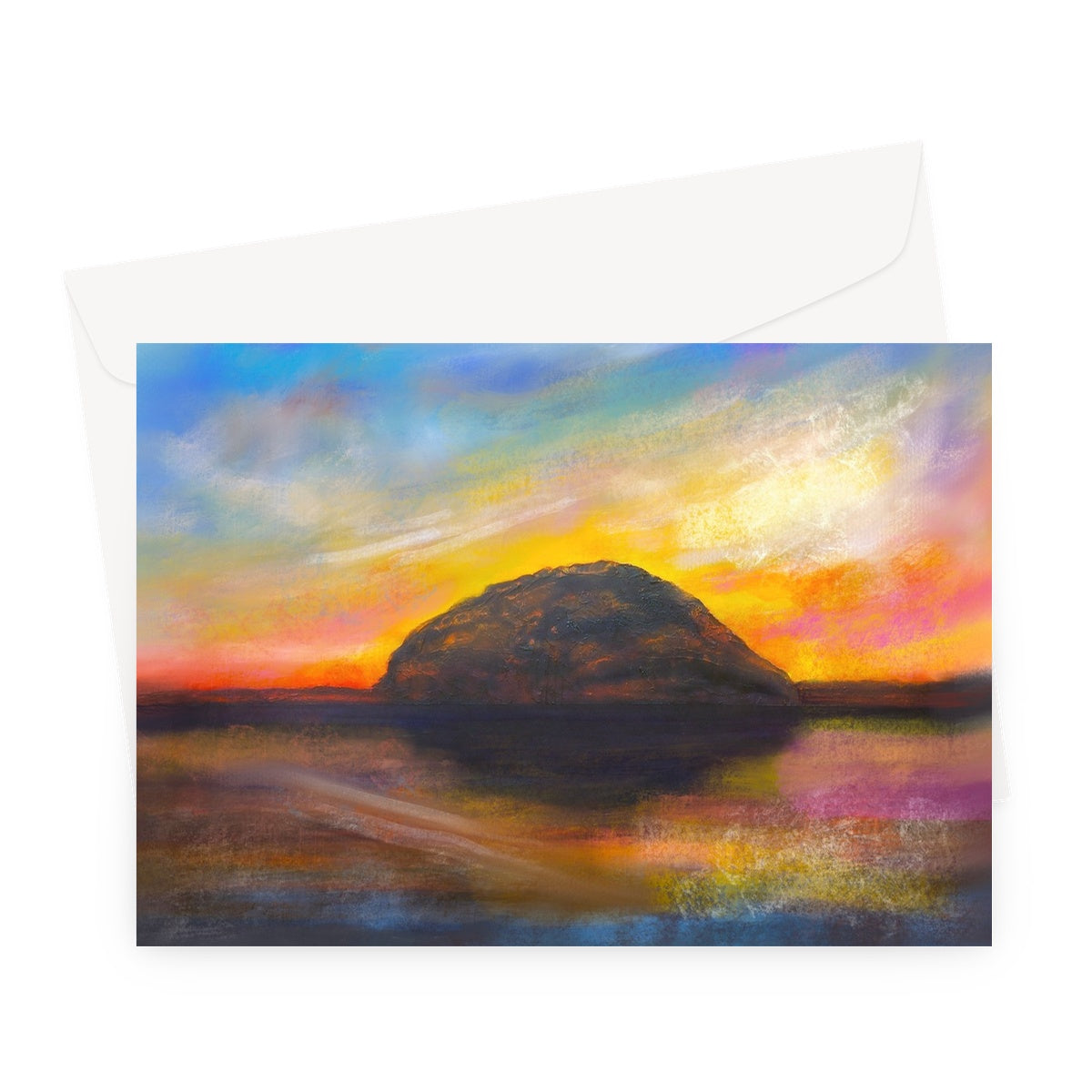 Ailsa Craig Dusk Arran Greeting Card.