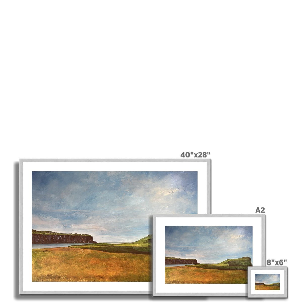 Approaching Oronsay Antique Framed & Mounted Print.