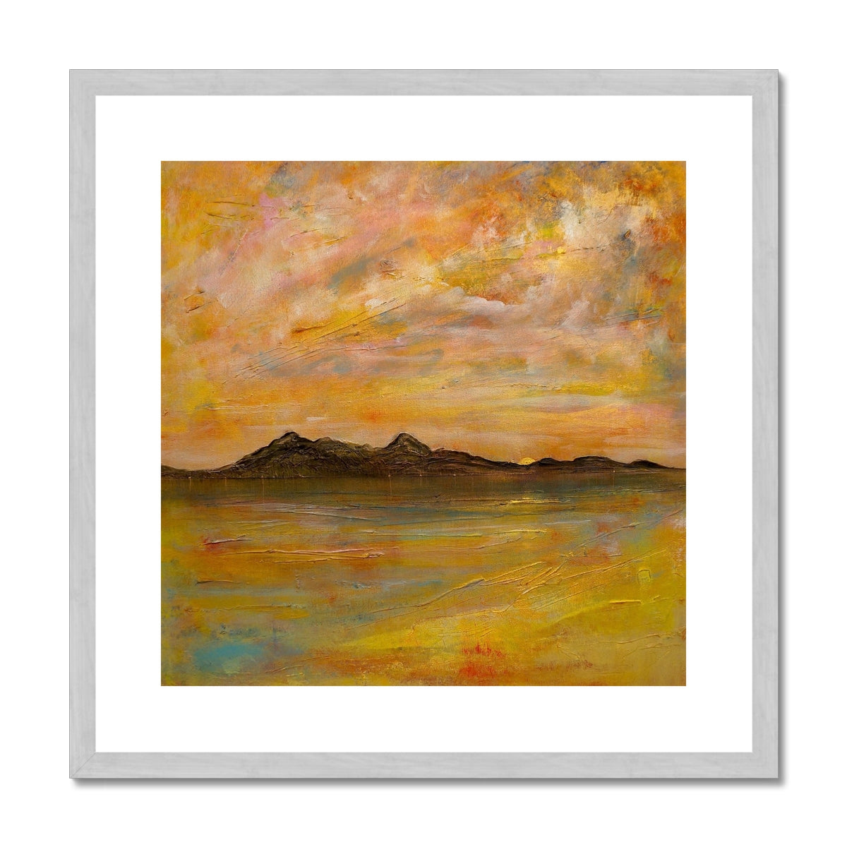 Arran Dusk Antique Framed & Mounted Print.