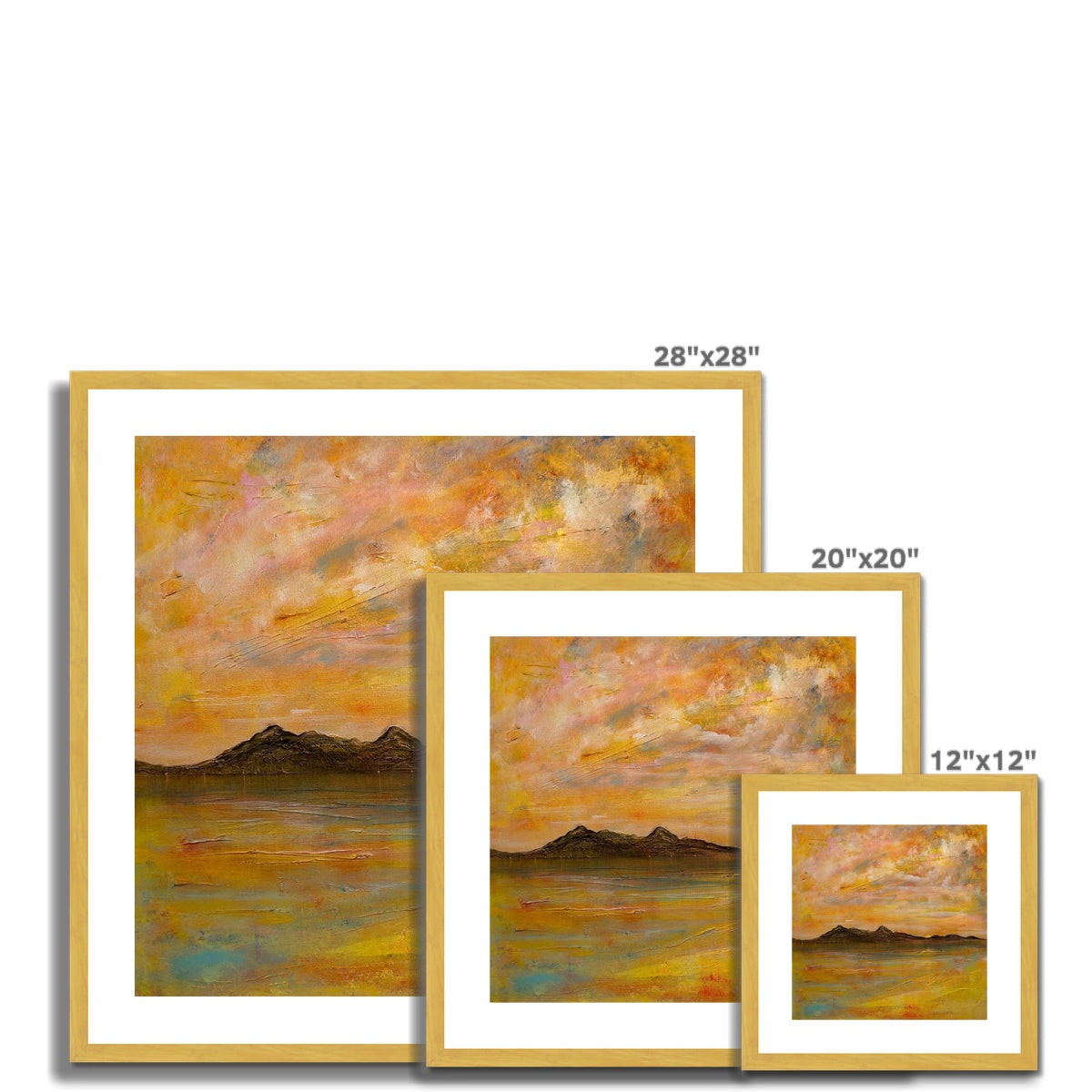 Arran Dusk Antique Framed & Mounted Print.