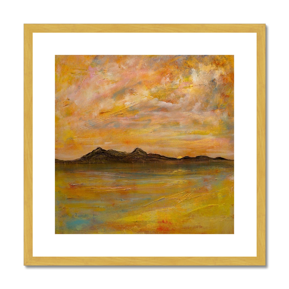 Arran Dusk Antique Framed & Mounted Print.