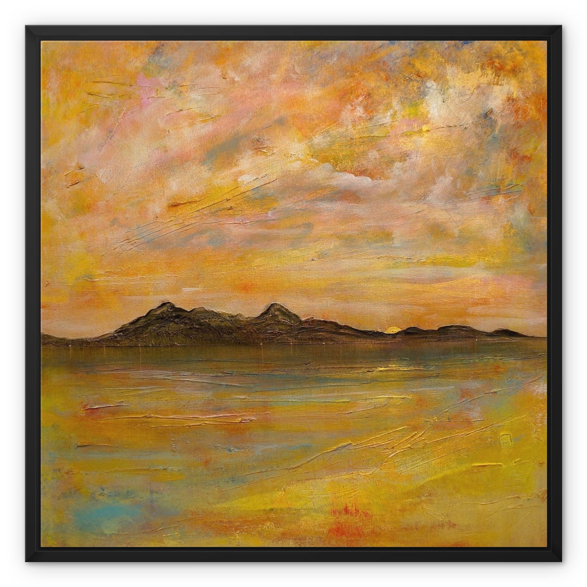 Arran Dusk Framed Canvas.