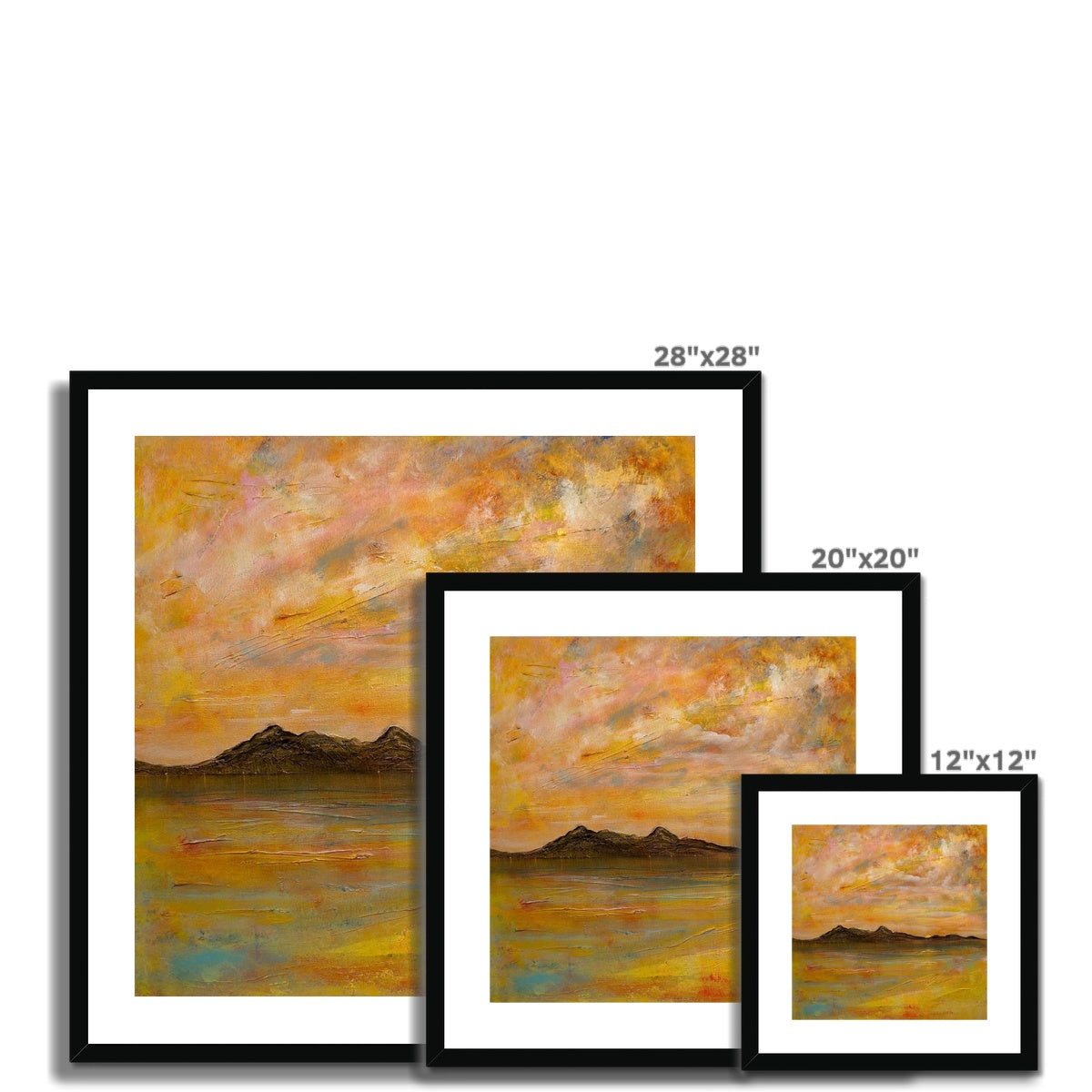 Arran Dusk Framed & Mounted Print.