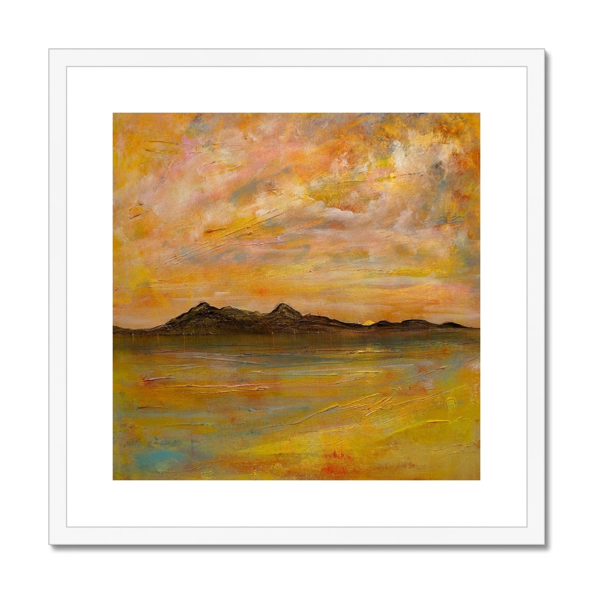 Arran Dusk Framed & Mounted Print.