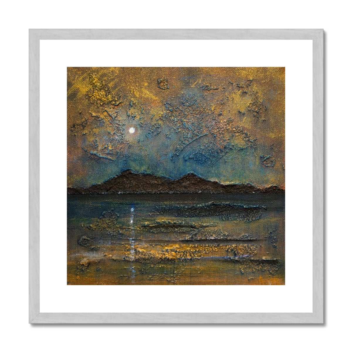 Arran Moonlight Antique Framed & Mounted Print.