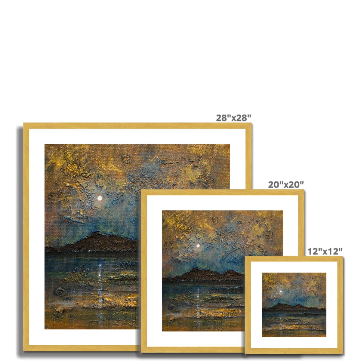 Arran Moonlight Antique Framed & Mounted Print.