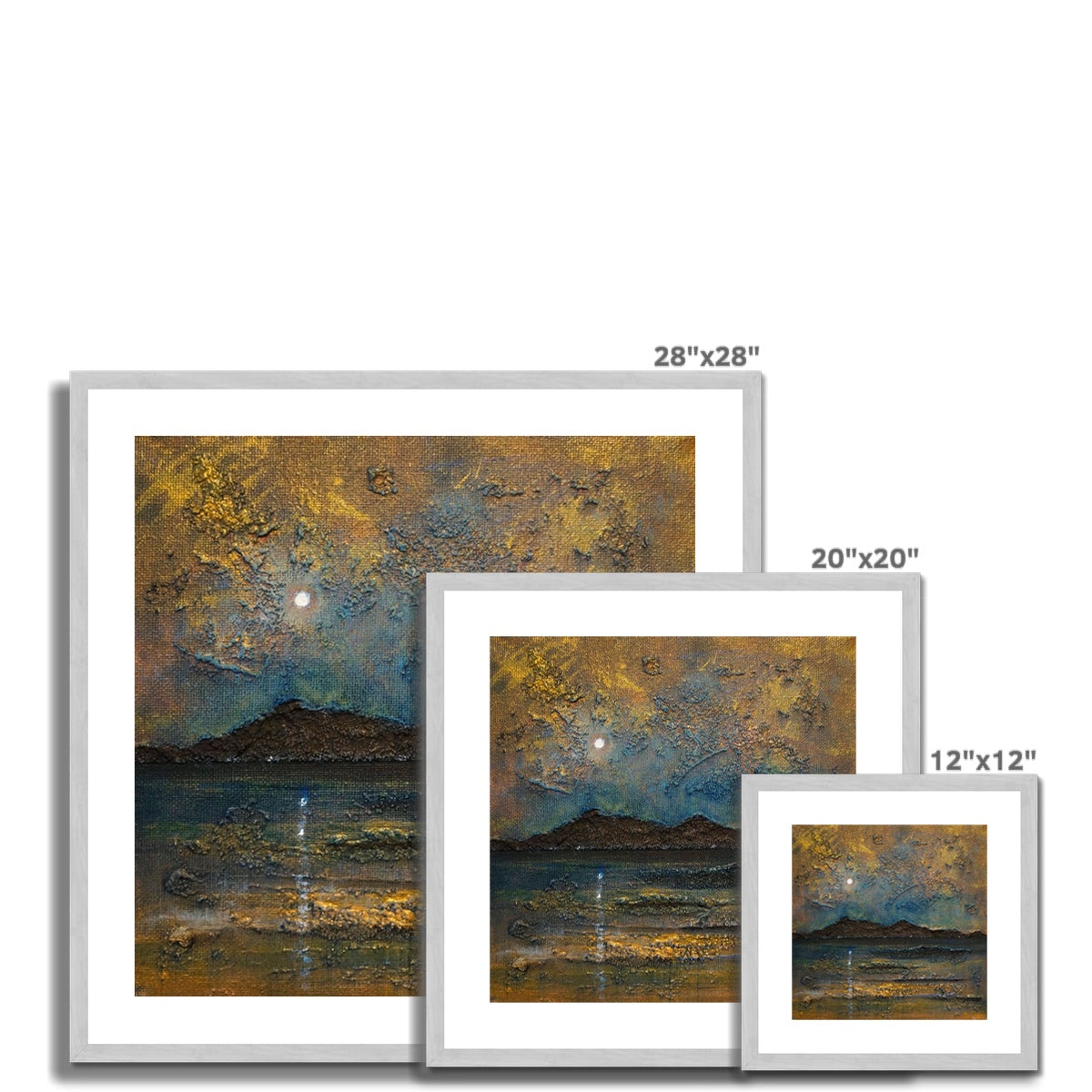Arran Moonlight Antique Framed & Mounted Print.