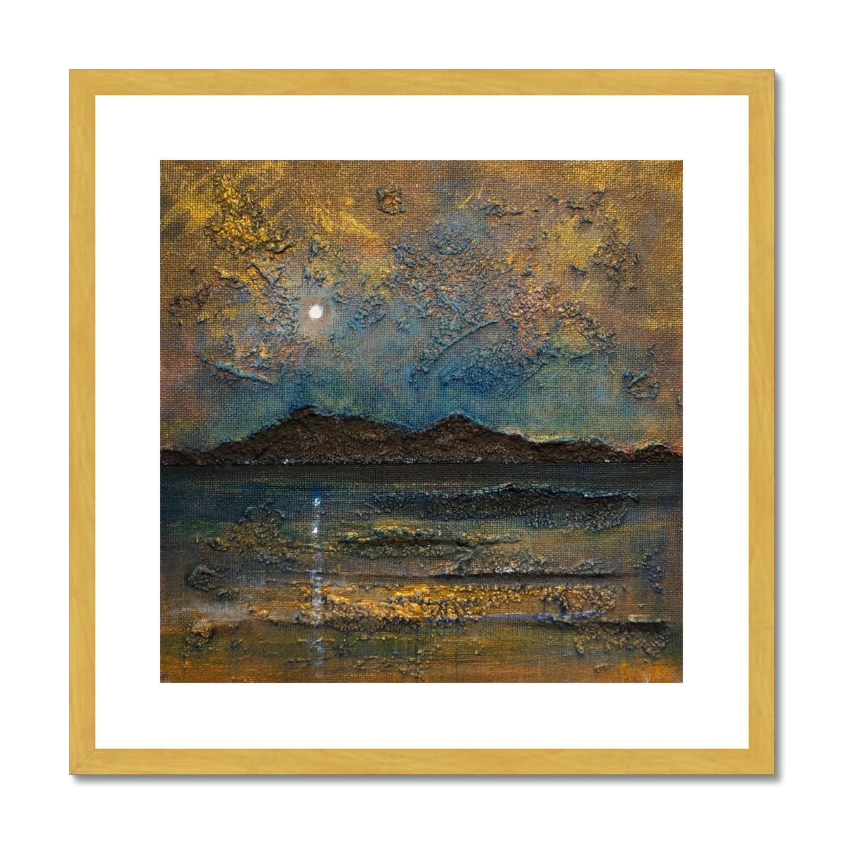 Arran Moonlight Antique Framed & Mounted Print.