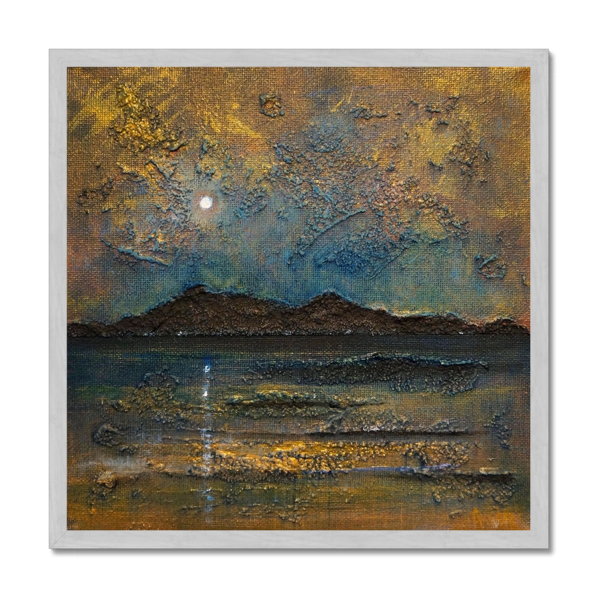 Arran Moonlight Antique Framed Print.