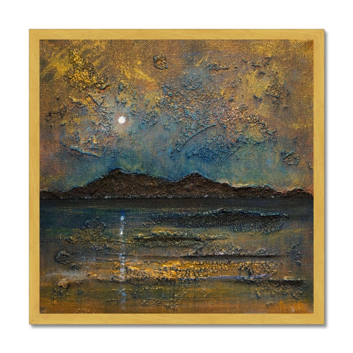 Arran Moonlight Antique Framed Print.