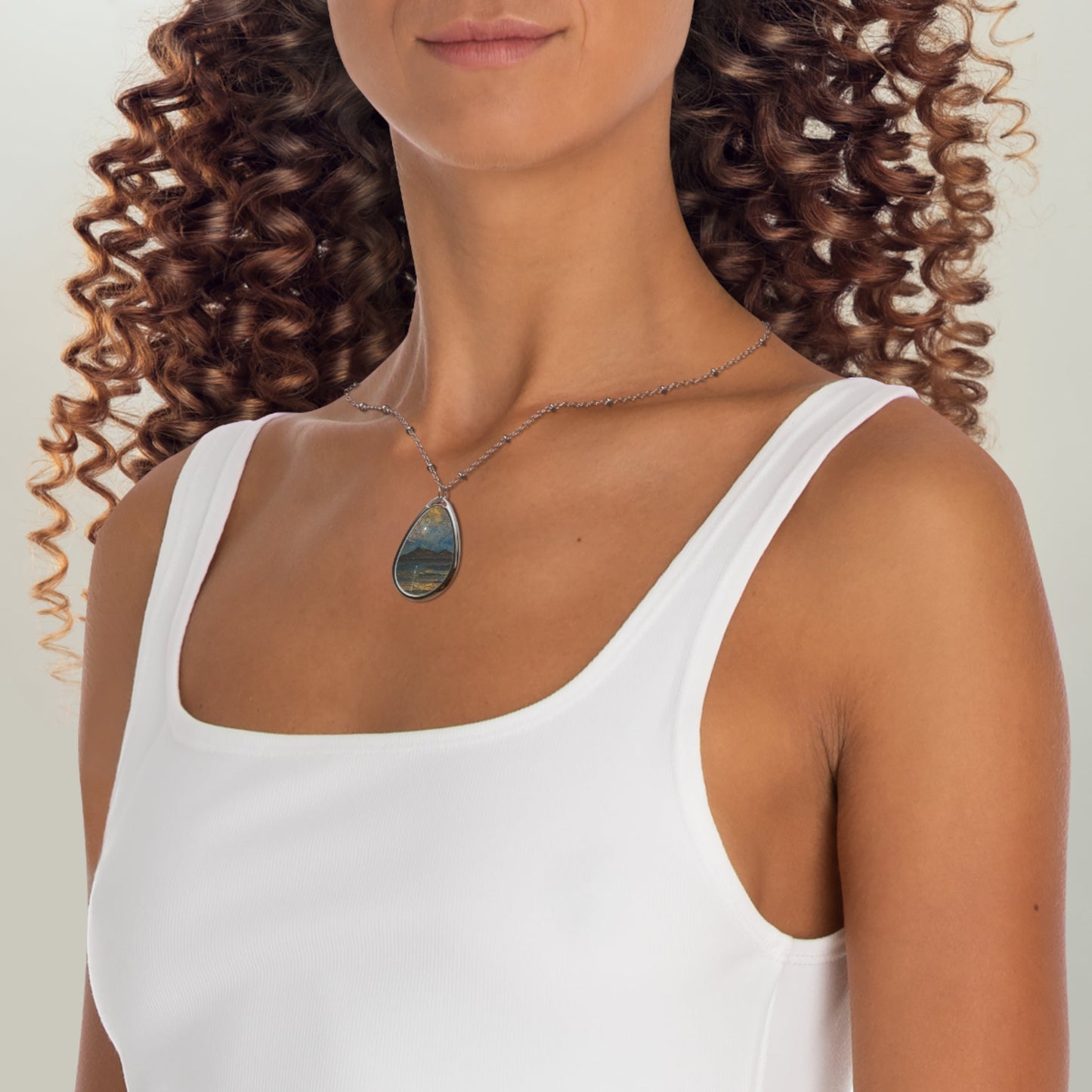 Arran Moonlight Art Necklace | Scottish Art Gifts