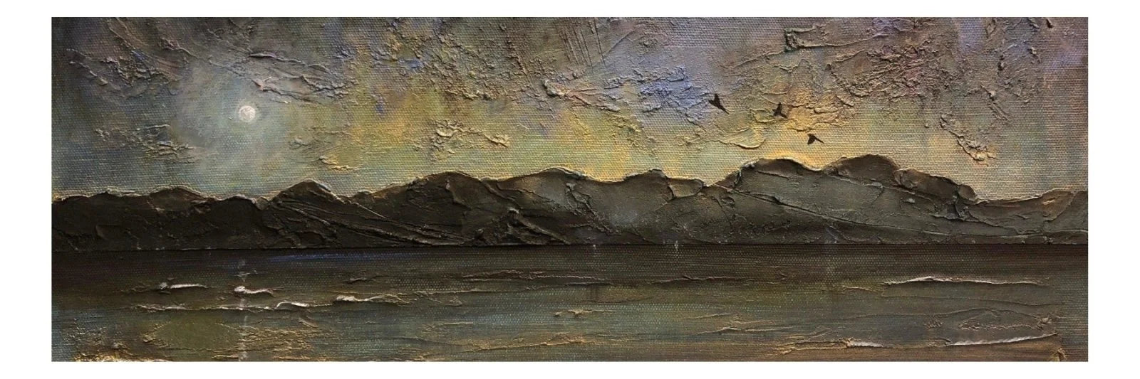 Arran Storm Panoramic Prints Temp - Commission Scottish Artist Art Gallery Scotland