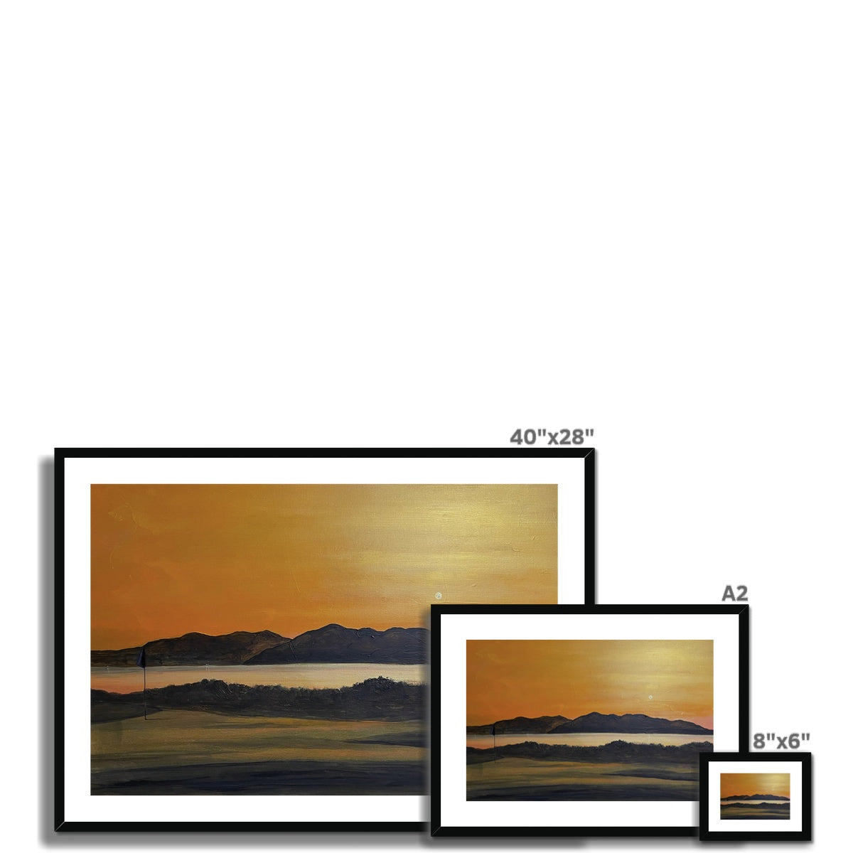 Arran & The 5th Green Royal Troon Golf Course Framed & Mounted Print.
