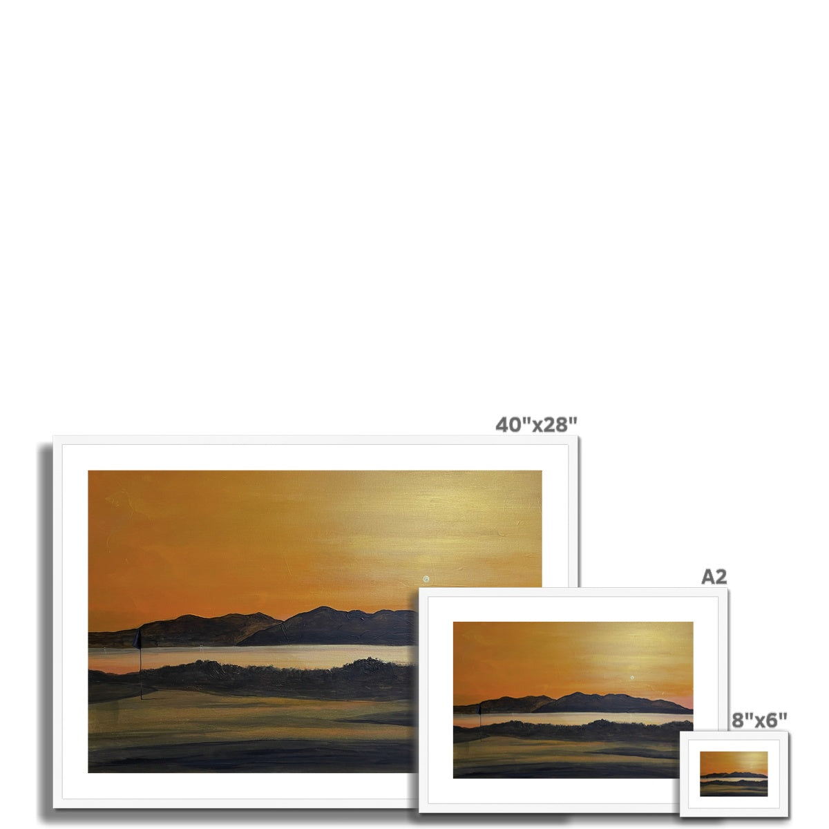 Arran & The 5th Green Royal Troon Golf Course Framed & Mounted Print.