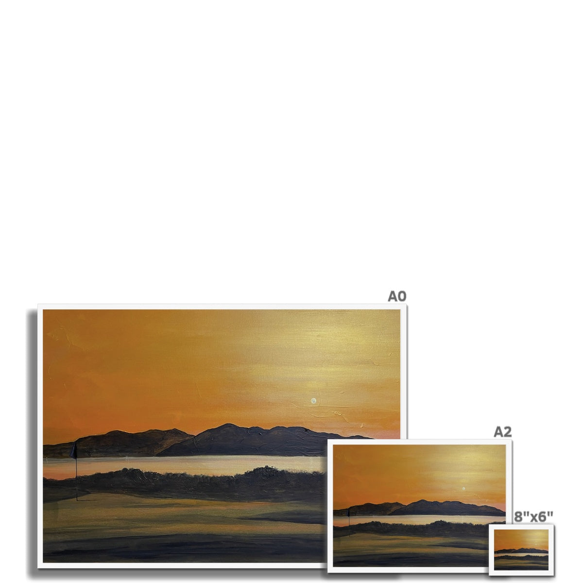 Arran & The 5th Green Royal Troon Golf Course Framed Print.