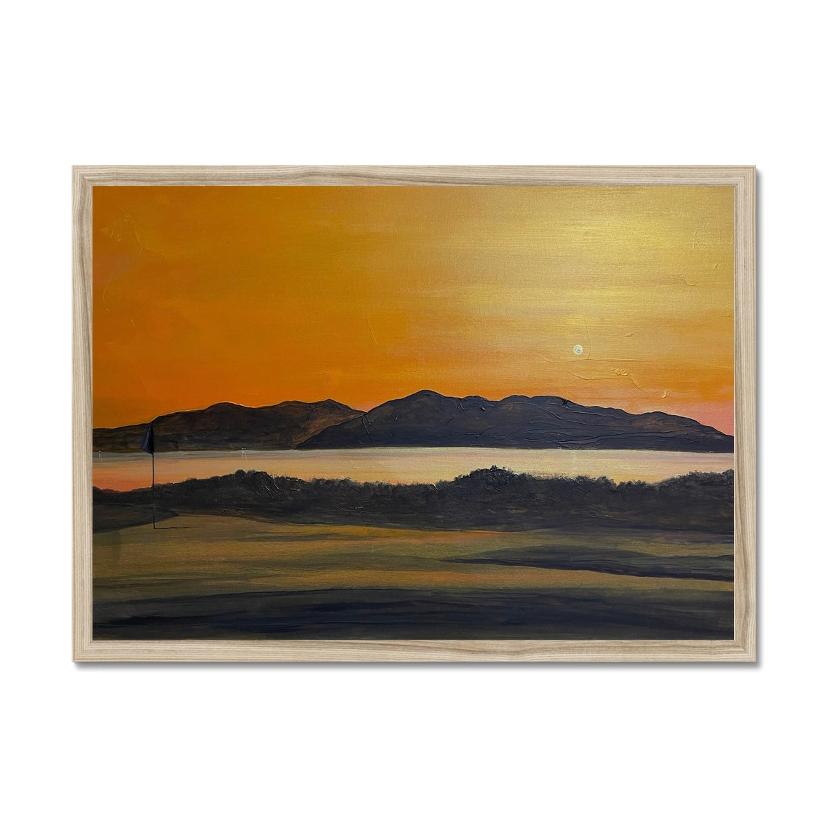 Arran & The 5th Green Royal Troon Golf Course Framed Print.