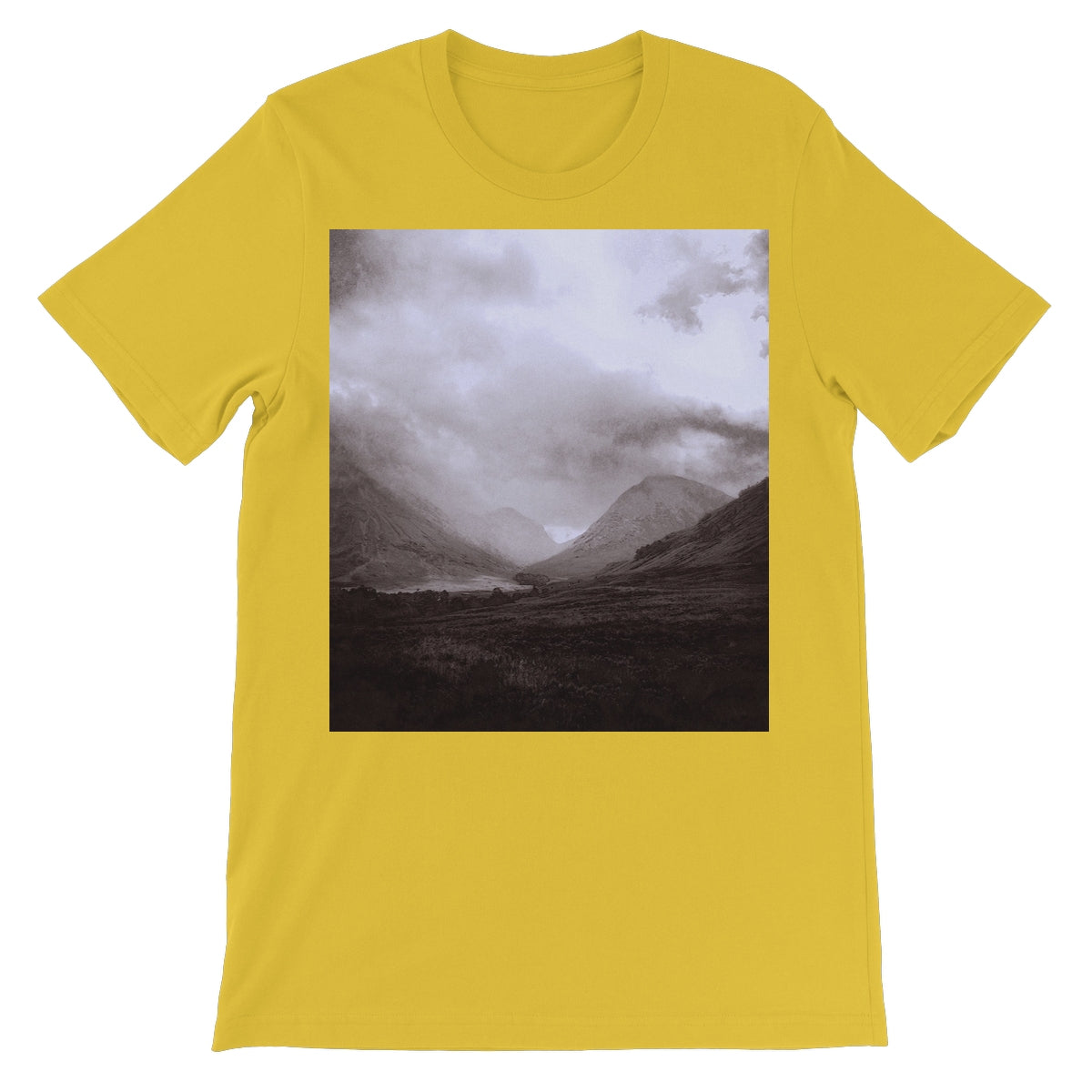 Glencoe Mist Unisex Short Sleeve T-Shirt | Scottish Art Gifts