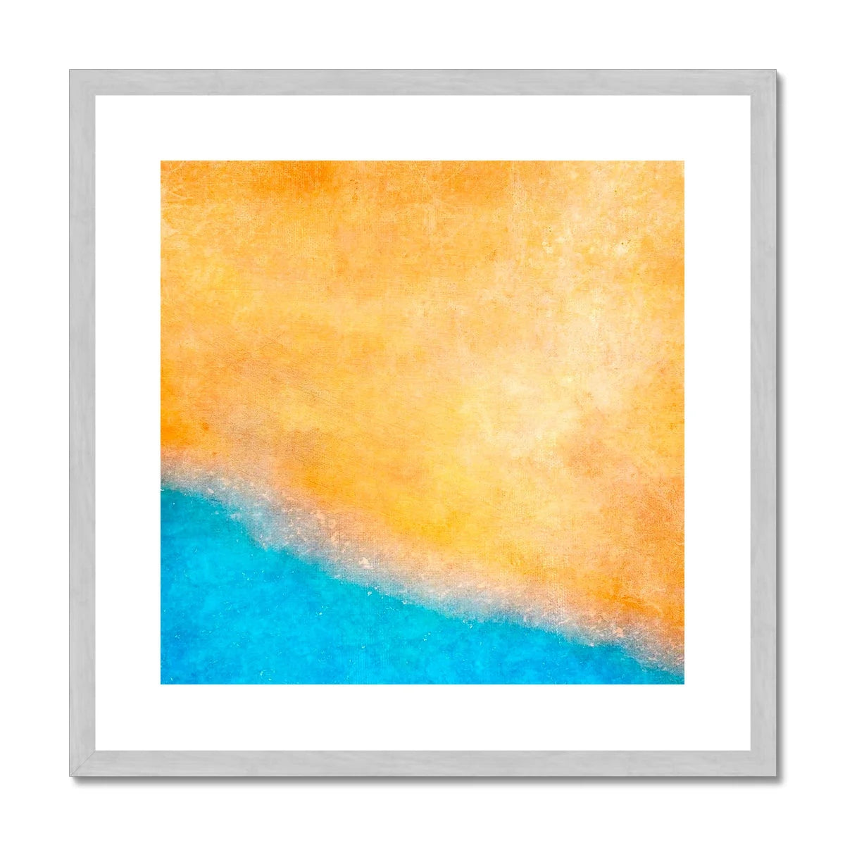 The Beach Antique Framed & Mounted Print - Abstract Impressionistic Art Gallery Scotland Worldwide Shipping Scottish Prints Inspired