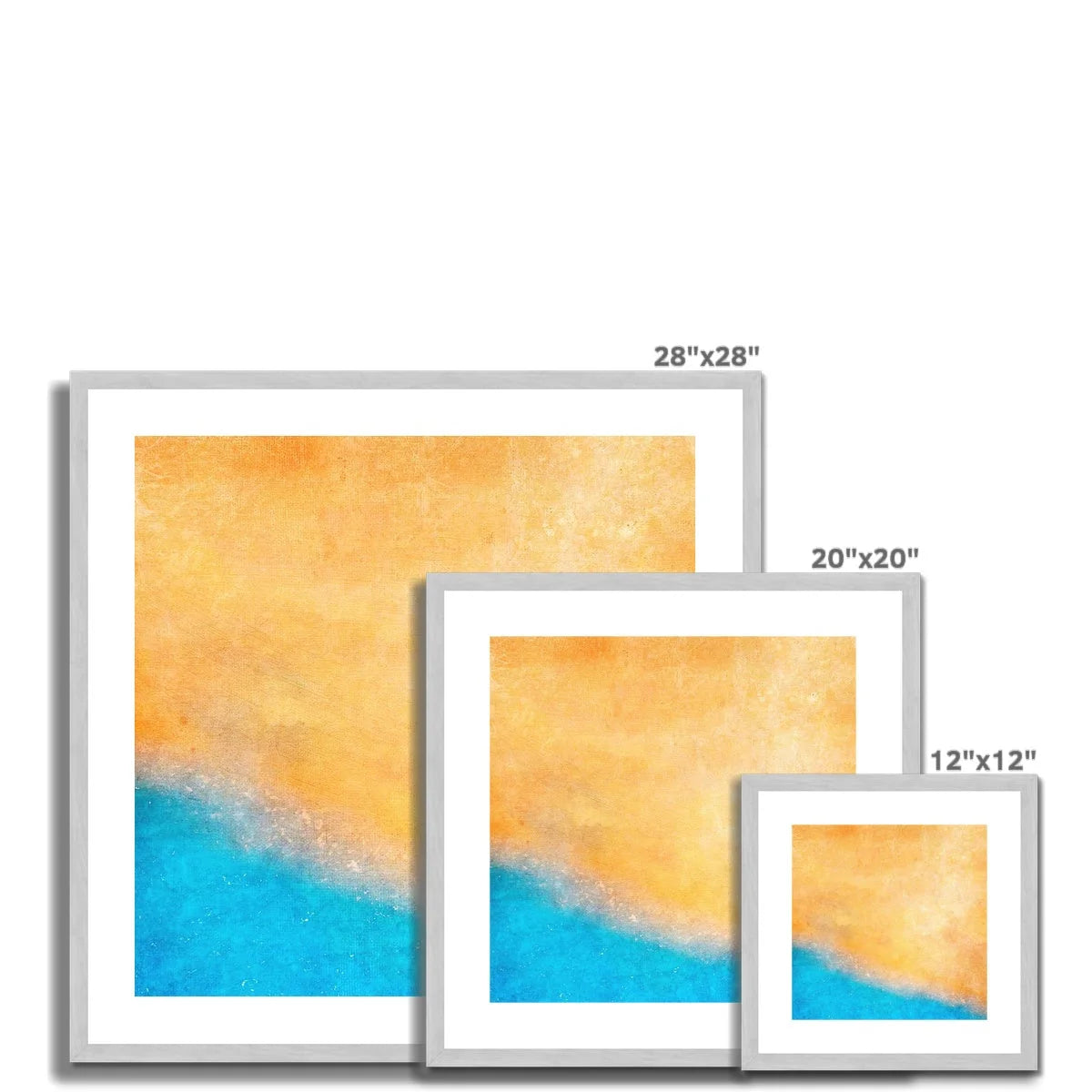 The Beach Antique Framed & Mounted Print - Abstract Impressionistic Art Gallery Scotland Worldwide Shipping Scottish Prints Inspired