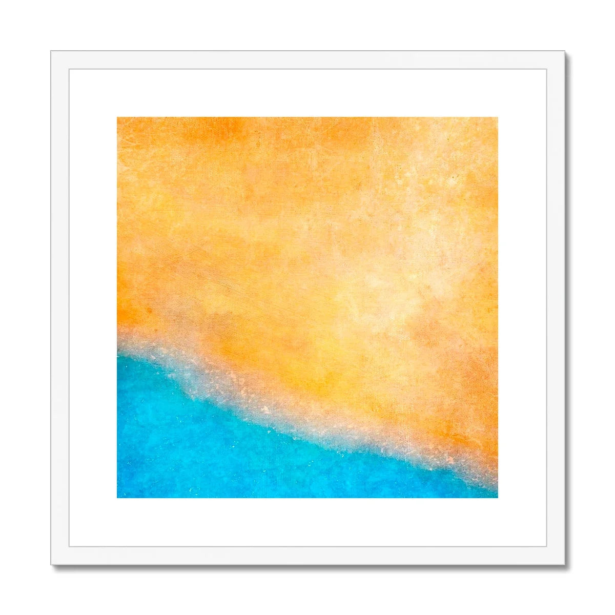 The Beach Framed & Mounted Print - Abstract Impressionistic Art Gallery Scotland Worldwide Shipping Scottish Prints Inspired by Landscapes