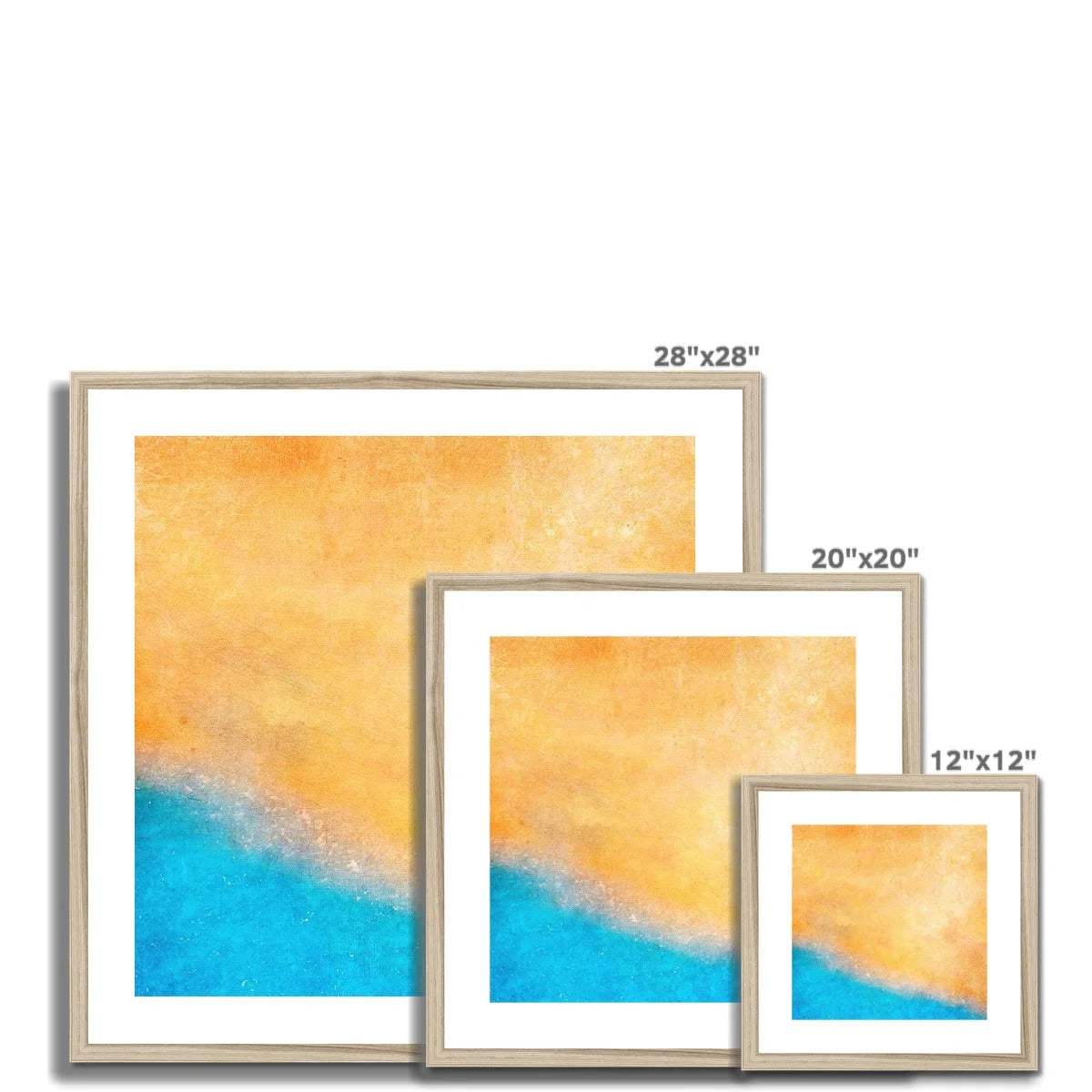 The Beach Framed & Mounted Print - Abstract Impressionistic Art Gallery Scotland Worldwide Shipping Scottish Prints Inspired by Landscapes