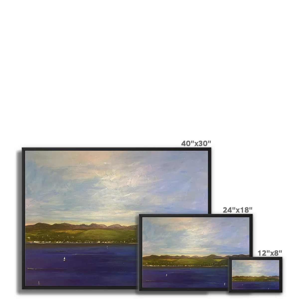 The Biggie Framed Canvas - River Clyde Art Gallery Scotland Worldwide Shipping Scottish Artist Fine Prints and Paintings Collection
