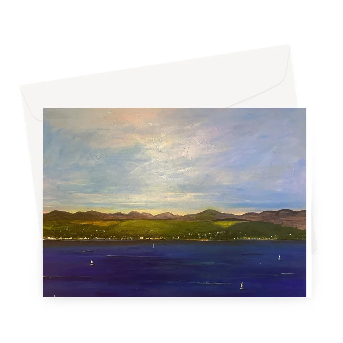 The Biggie Greeting Card - River Clyde Art Gallery Scotland Worldwide Shipping Scottish Prints