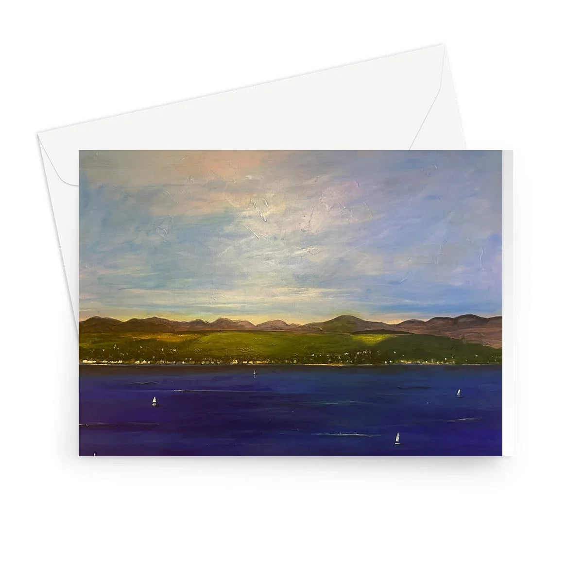 The Biggie Greeting Card - River Clyde Art Gallery Scotland Worldwide Shipping Scottish Prints
