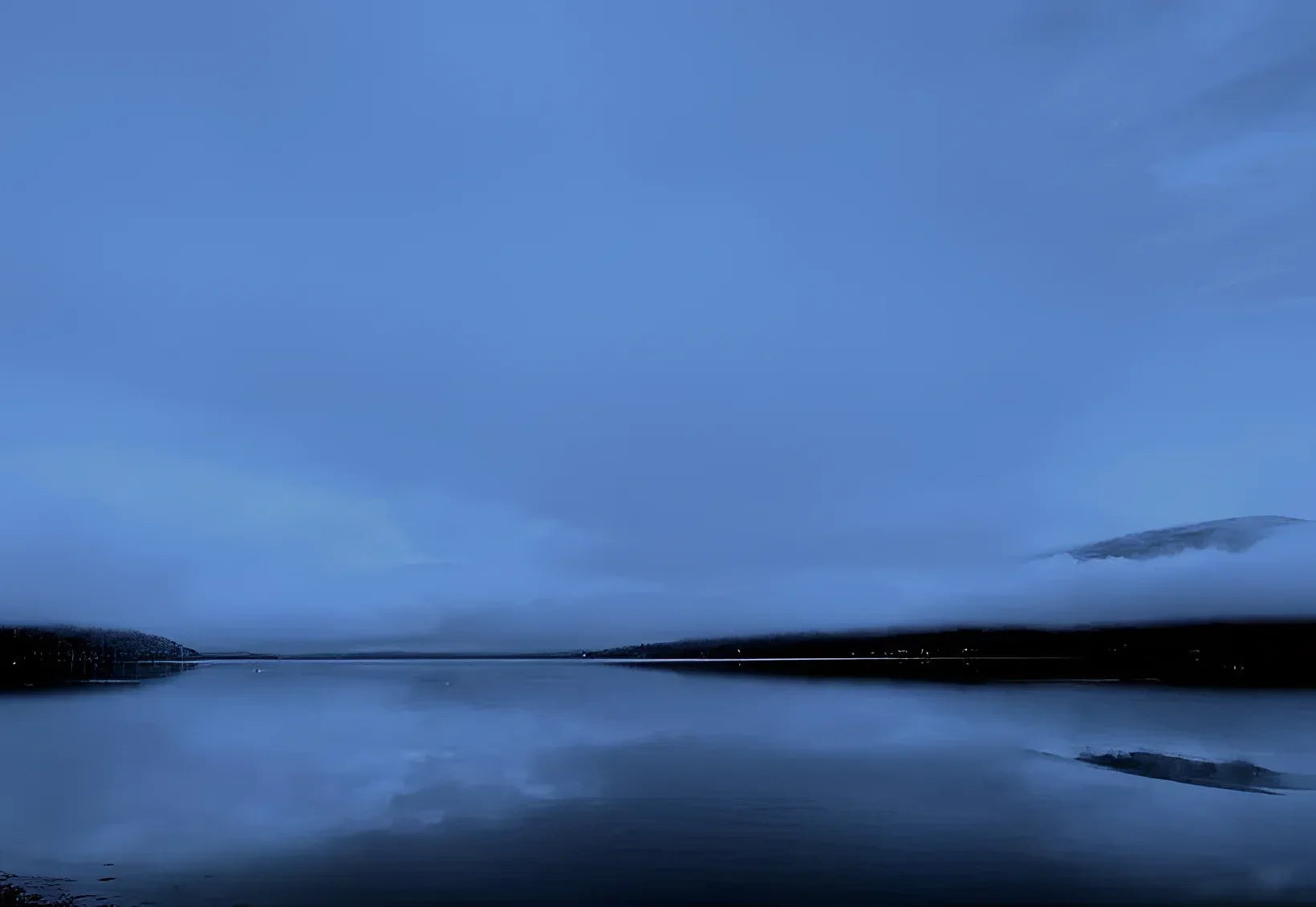 Blue Hour Loch Fyne Original Painting - Scottish Artist Lochs & Mountains Art Gallery Scotland