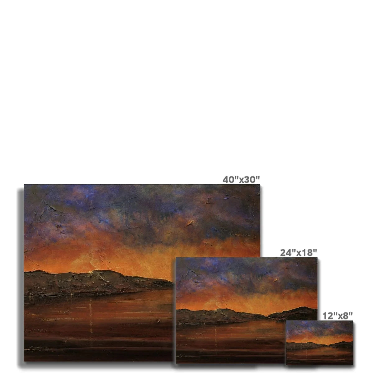 A Brooding Clyde Dusk Canvas - River Art Gallery Scotland Worldwide Shipping Scottish Artist Fine Prints and Paintings Collection by Hunter