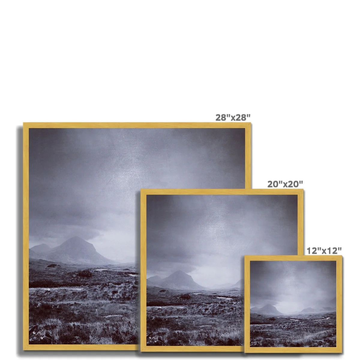 The Brooding Cuillin Antique Framed Print - Skye Art Gallery Scotland Worldwide Shipping Scottish Landscape Paintings and Prints by Artist