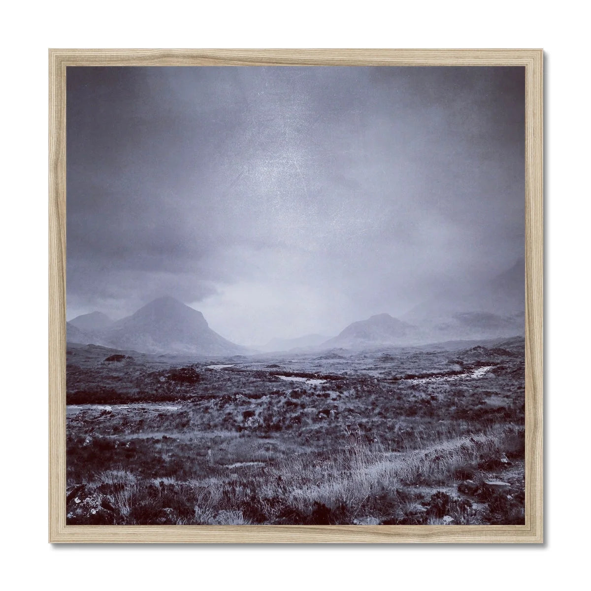The Brooding Cuillin Framed Print - Skye Art Gallery Scotland Worldwide Shipping Scottish Landscape Paintings and Prints by Artist Hunter