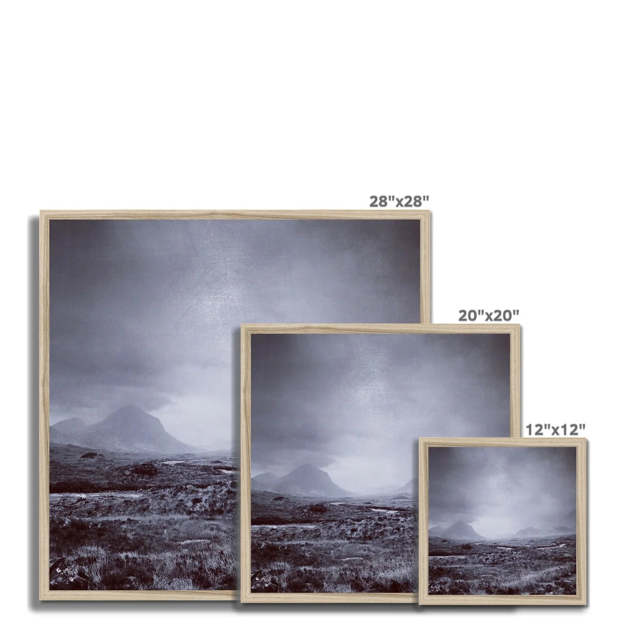 The Brooding Cuillin Framed Print - Skye Art Gallery Scotland Worldwide Shipping Scottish Landscape Paintings and Prints by Artist Hunter