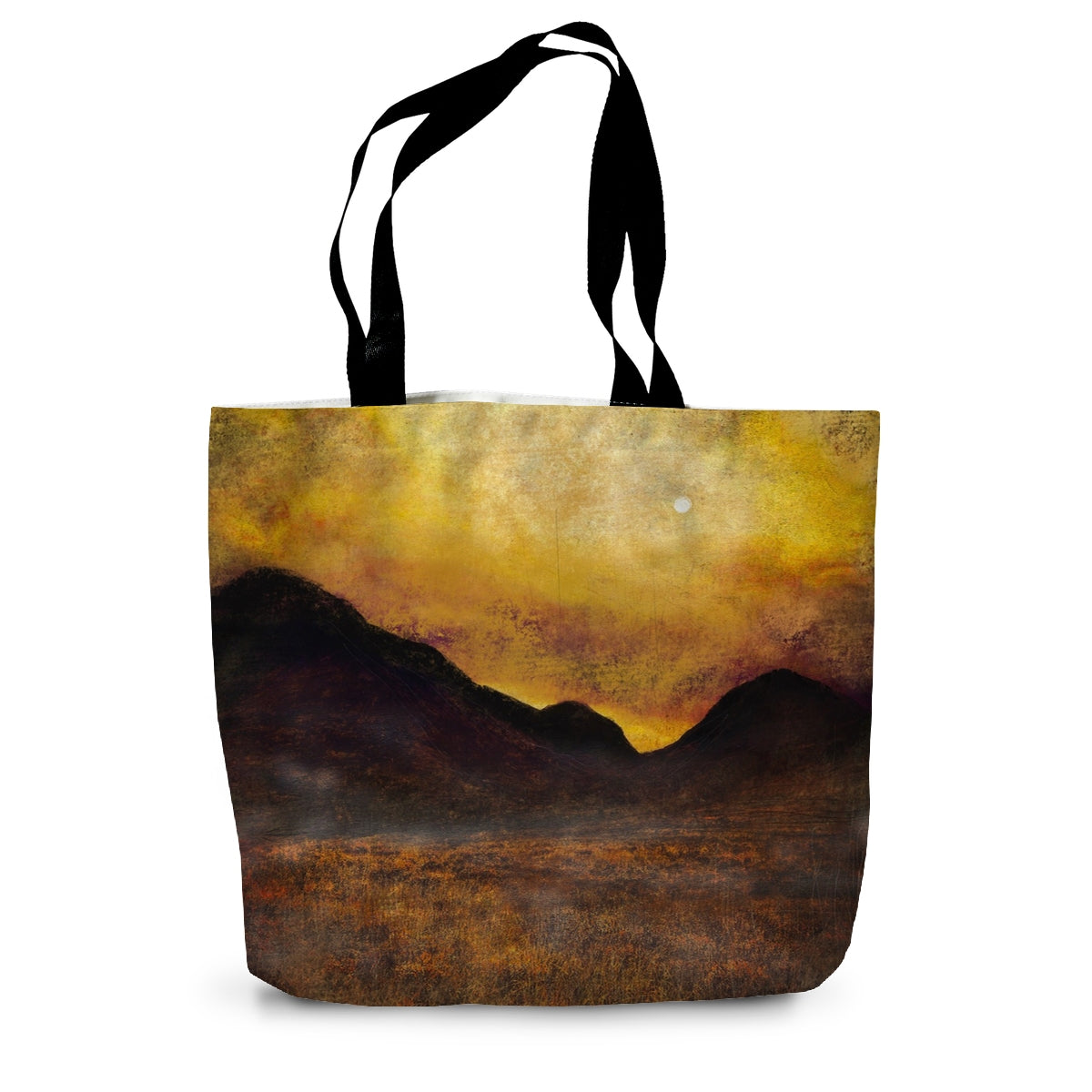 Glencoe Moonlight Canvas Tote Bag | Scottish Art Gifts
