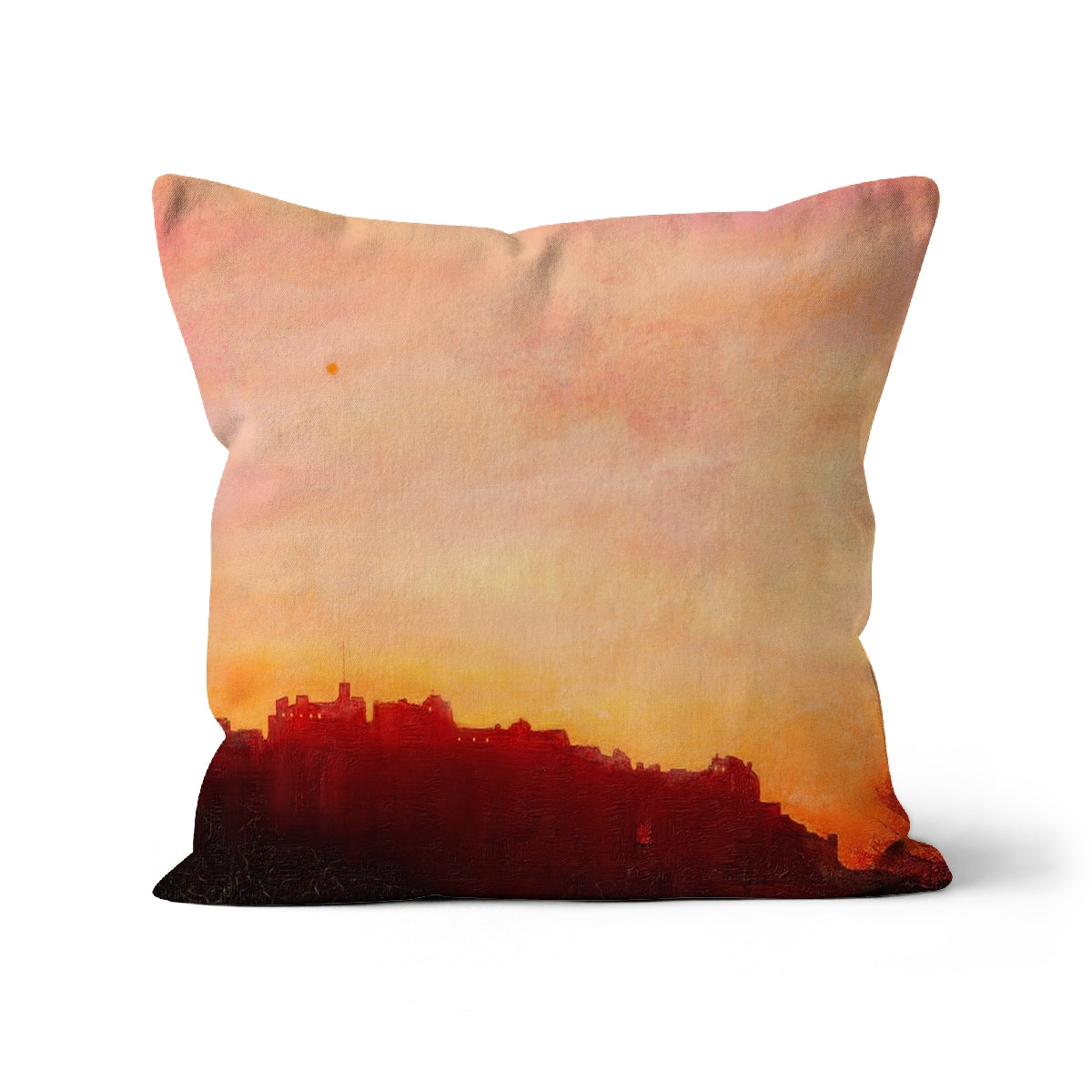 Edinburgh Castle Sunset Cushion | Scottish Art Gifts