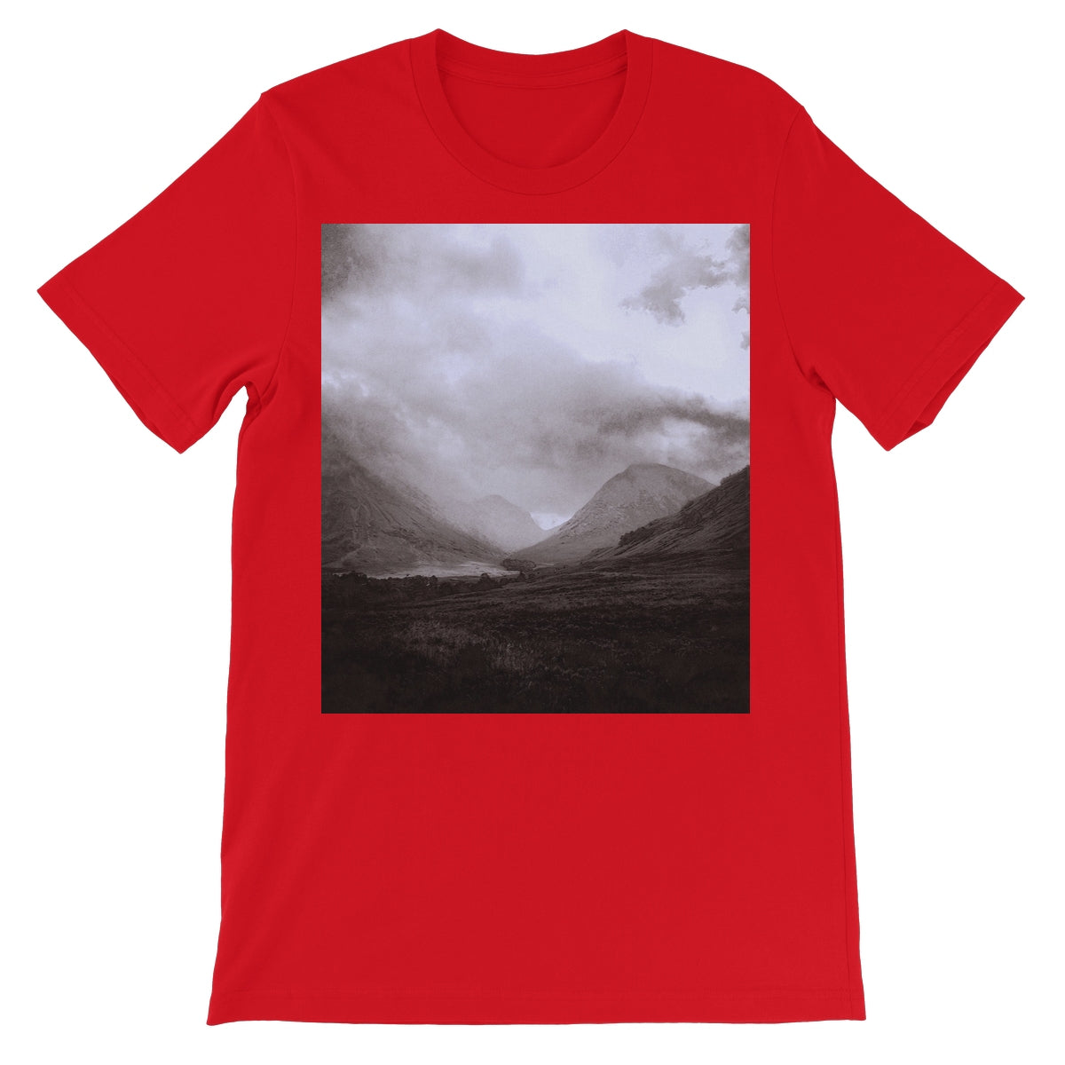 Glencoe Mist Unisex Short Sleeve T-Shirt | Scottish Art Gifts